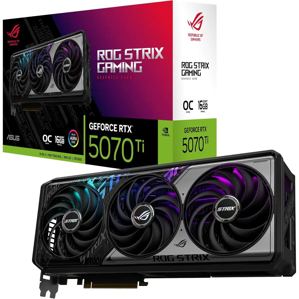 Asus Rog Strix GeForce RTX 5070 Ti OC Edition 16GB GDDR7 Graphics Card