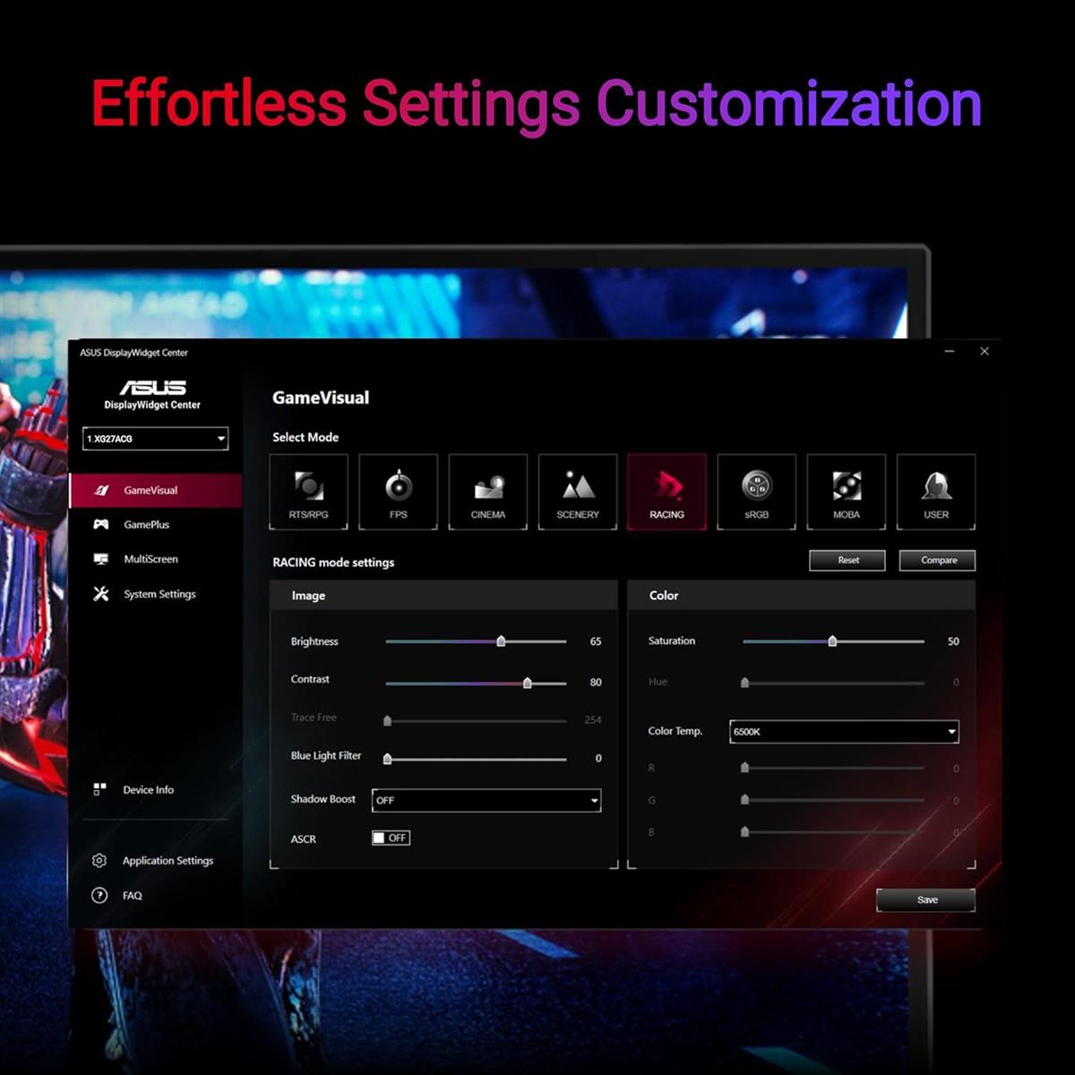 Asus Rog Strix XG27ACG 27” 1440P USB-C HDR Gaming Monitor