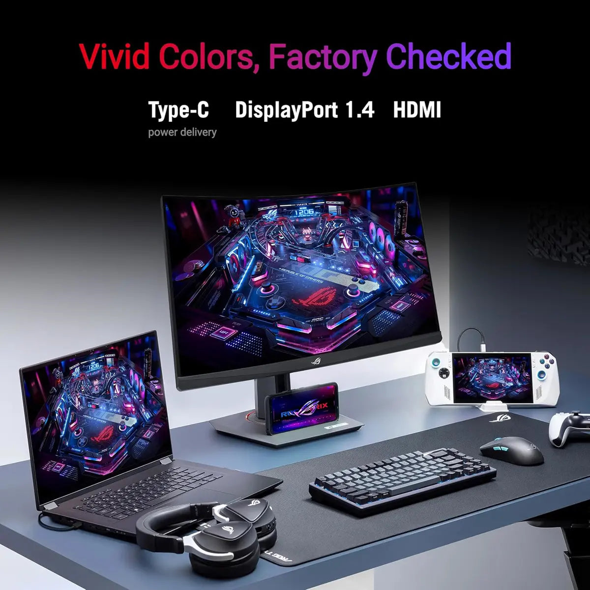 Asus Rog Strix XG27WCMS 27” 1440P USB-C Curved HDR Gaming Monitor