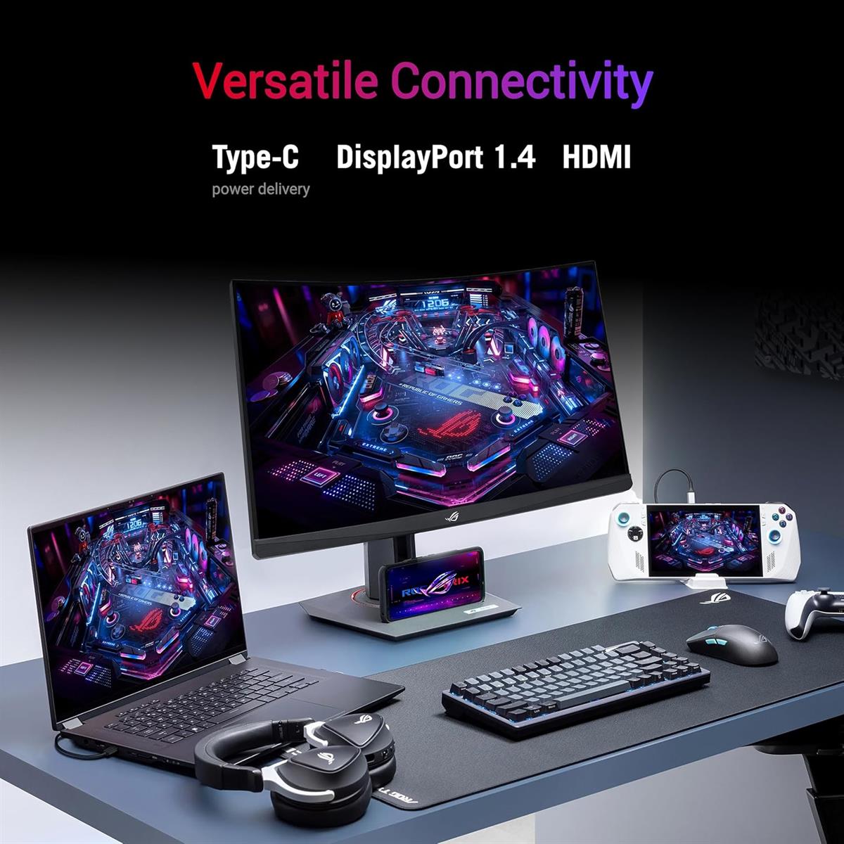 Asus Rog Strix XG27WCS - 180Hz 2K 1440p WQHD VA 27" Type-C Curved Gaming Monitor