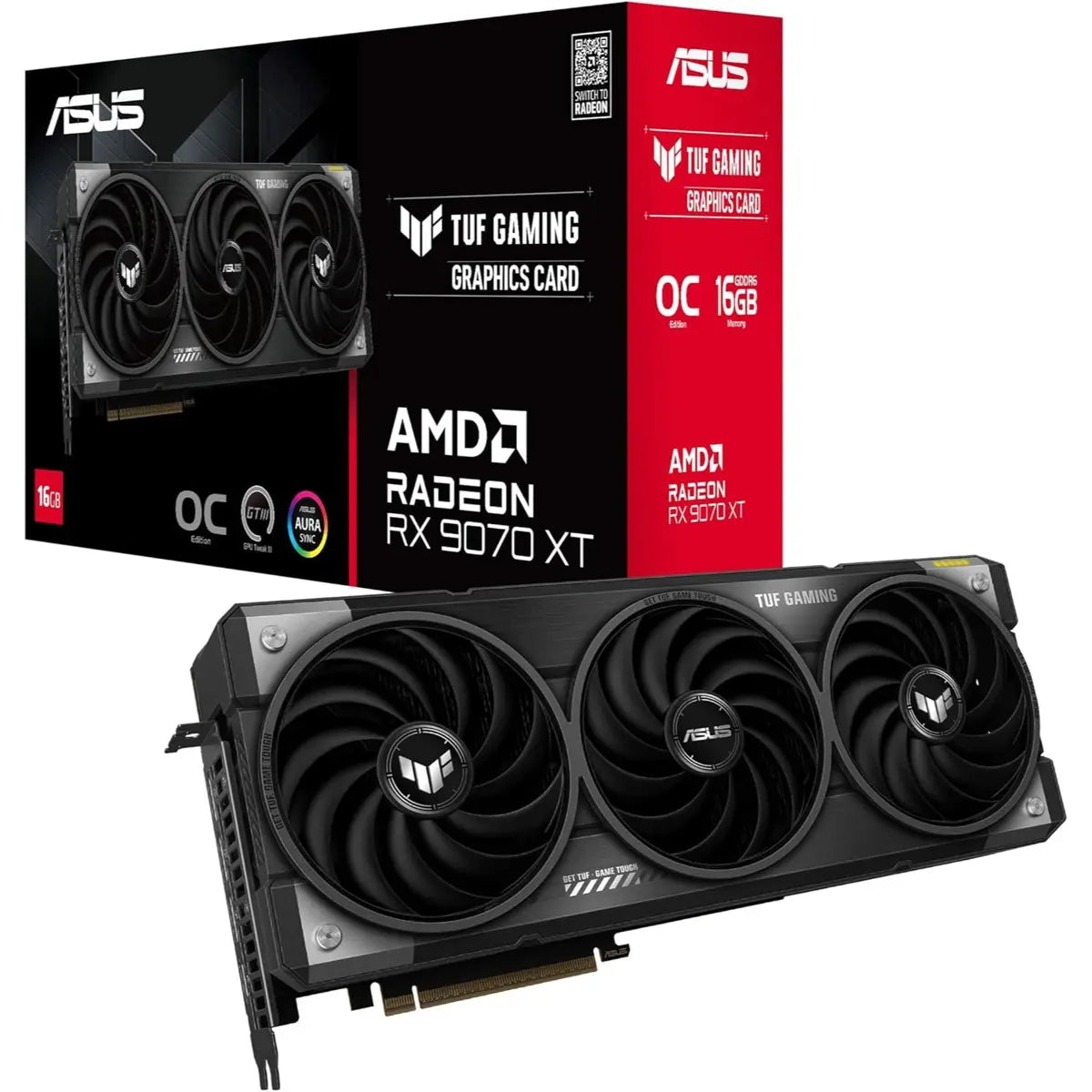 Asus Tuf Gaming Radeon RX 9070 XT OC Edition 16GB GDDR6 Gaming Graphics Card