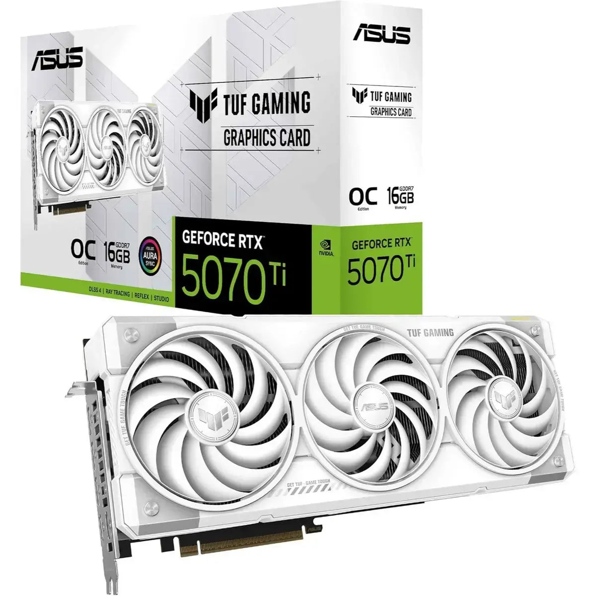 Asus Tuf Gaming GeForce RTX 5070 Ti 16GB GDDR7 OC Edition Graphics Card - White