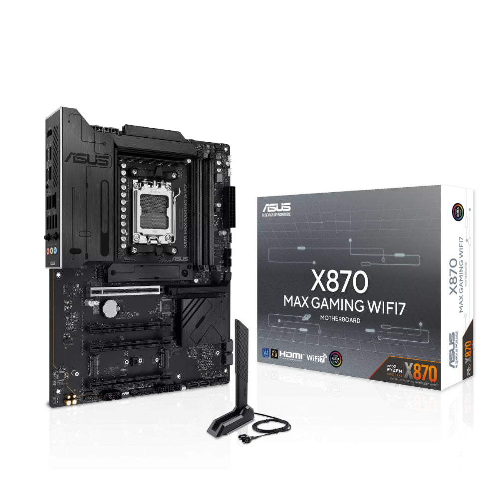 Asus X870 Max Gaming WIFI7 AMD AM5 ATX Motherboard - Black