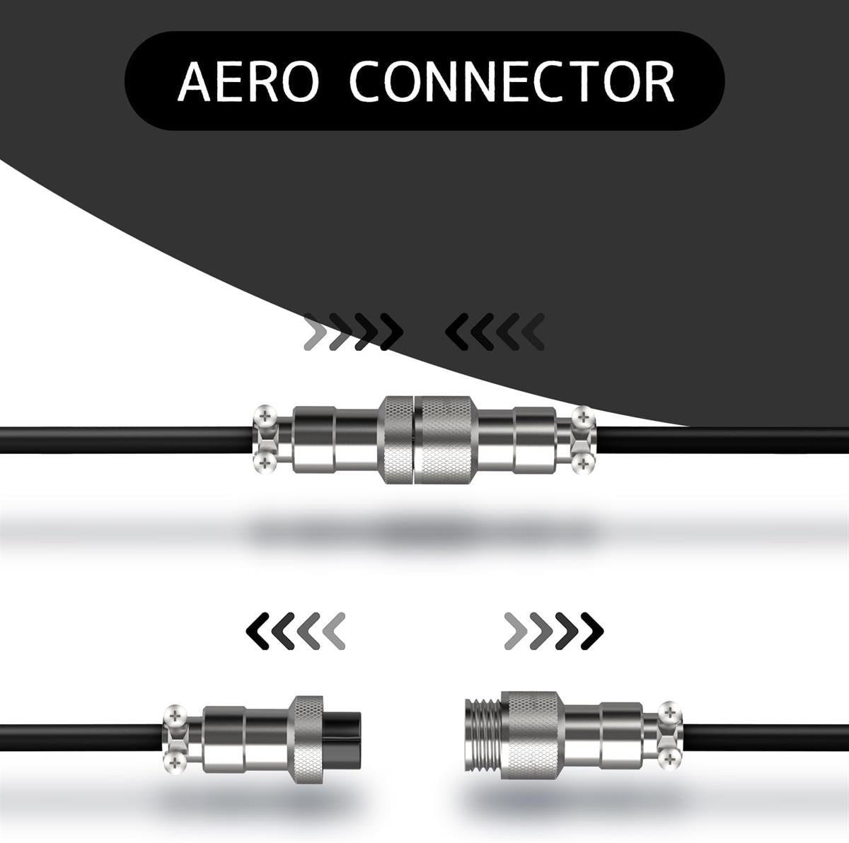 Attack Shark x MambaSnake C01 Custom Coiled USB C to A Cable - Black