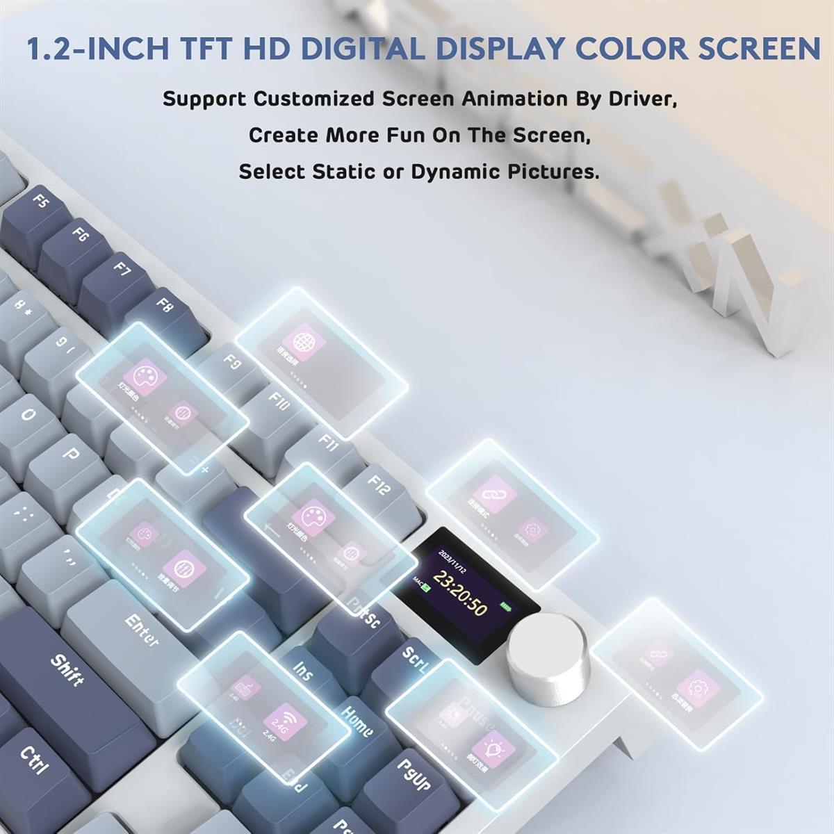 Attack Shark K86 Wireless Keyboard - Lavender Blue - PakByte Computers  