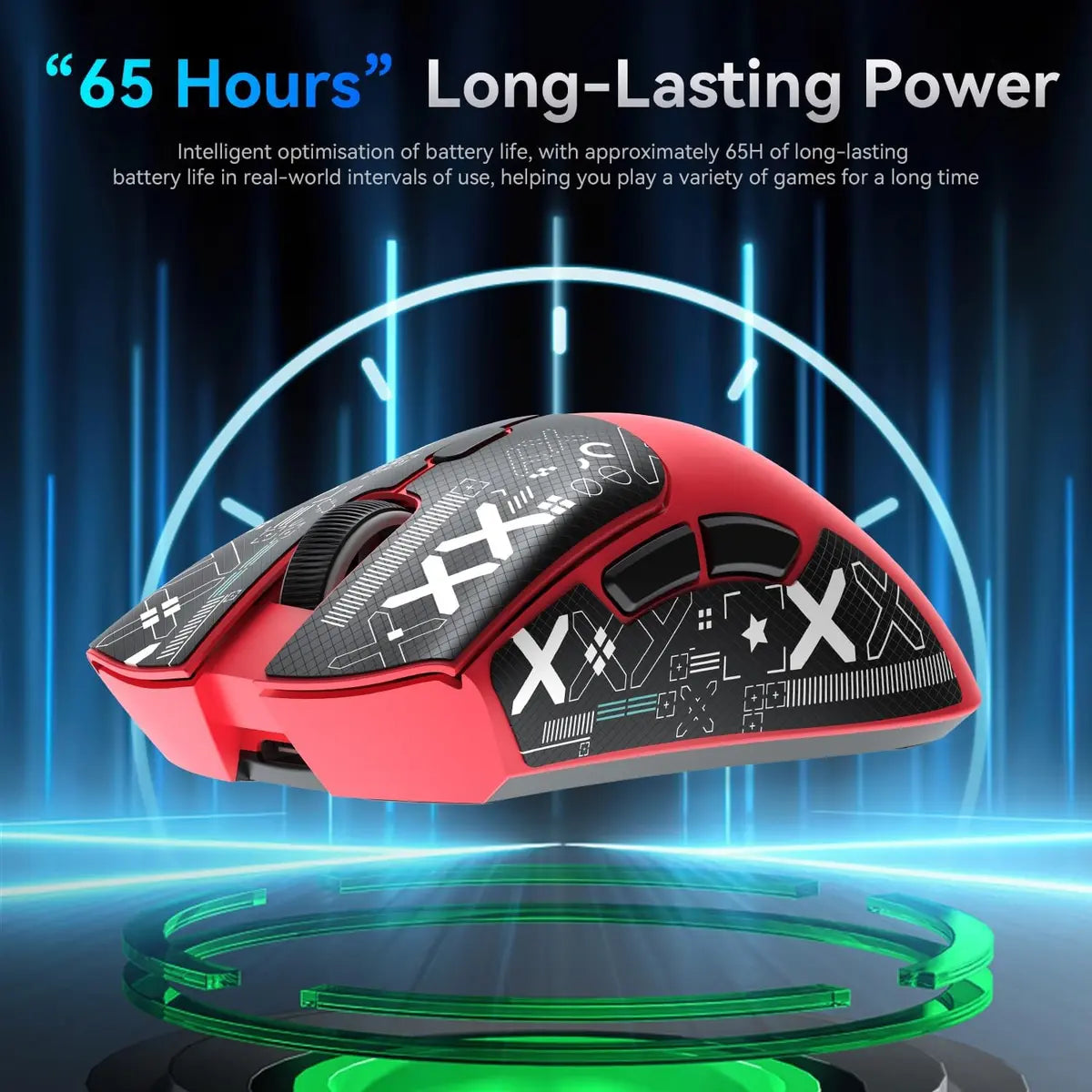 Attack Shark R1 Wireless Gaming Mouse - Red