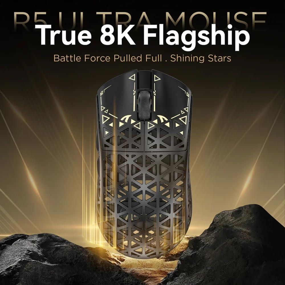 Attack Shark R5 Ultra 8K Carbon Fiber Wireless Gaming Mouse - Black