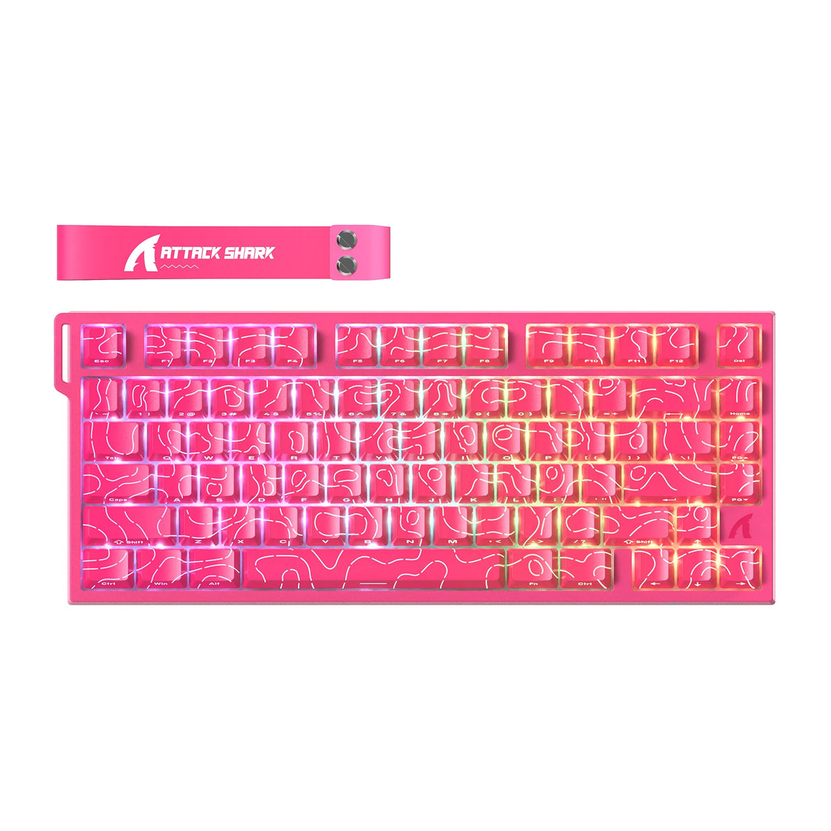 Attack Shark R82 HE Rapid Trigger Wired Mechanical Gaming Keyboard - Berry Red