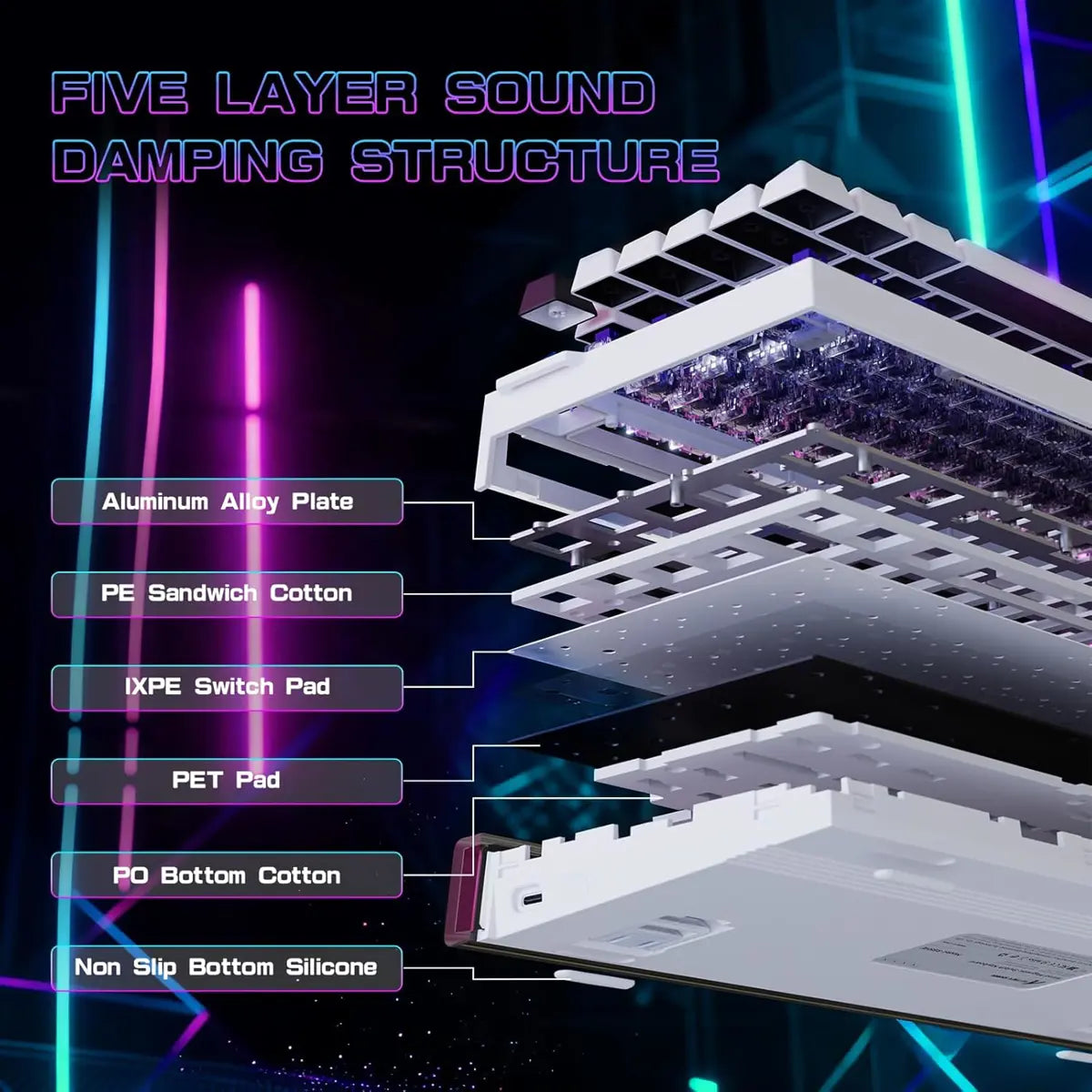Attack Shark R85 HE 75% Wired Mechanical Keyboard - White - PakByte Computers  