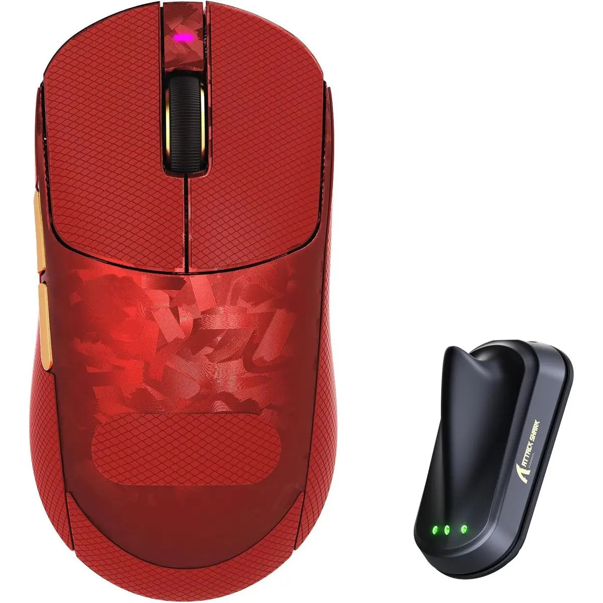 Attack Shark RS3 Ultra Carbon Fiber Wireless Gaming Mouse - Red