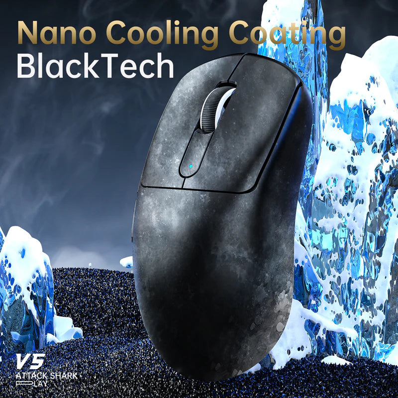 Attack Shark V5 Ultra-Light Gaming Mouse - Black