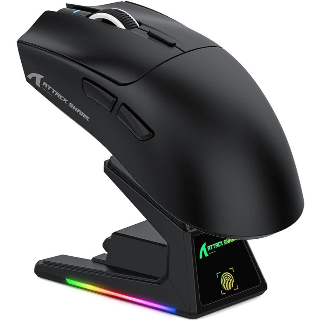 Attack Shark X1 Wireless Gaming Mouse with RGB Charging Dock - Black