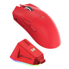 Attack Shark X11 Lightweight Wireless Gaming Mouse with RGB Charging Dock - Red