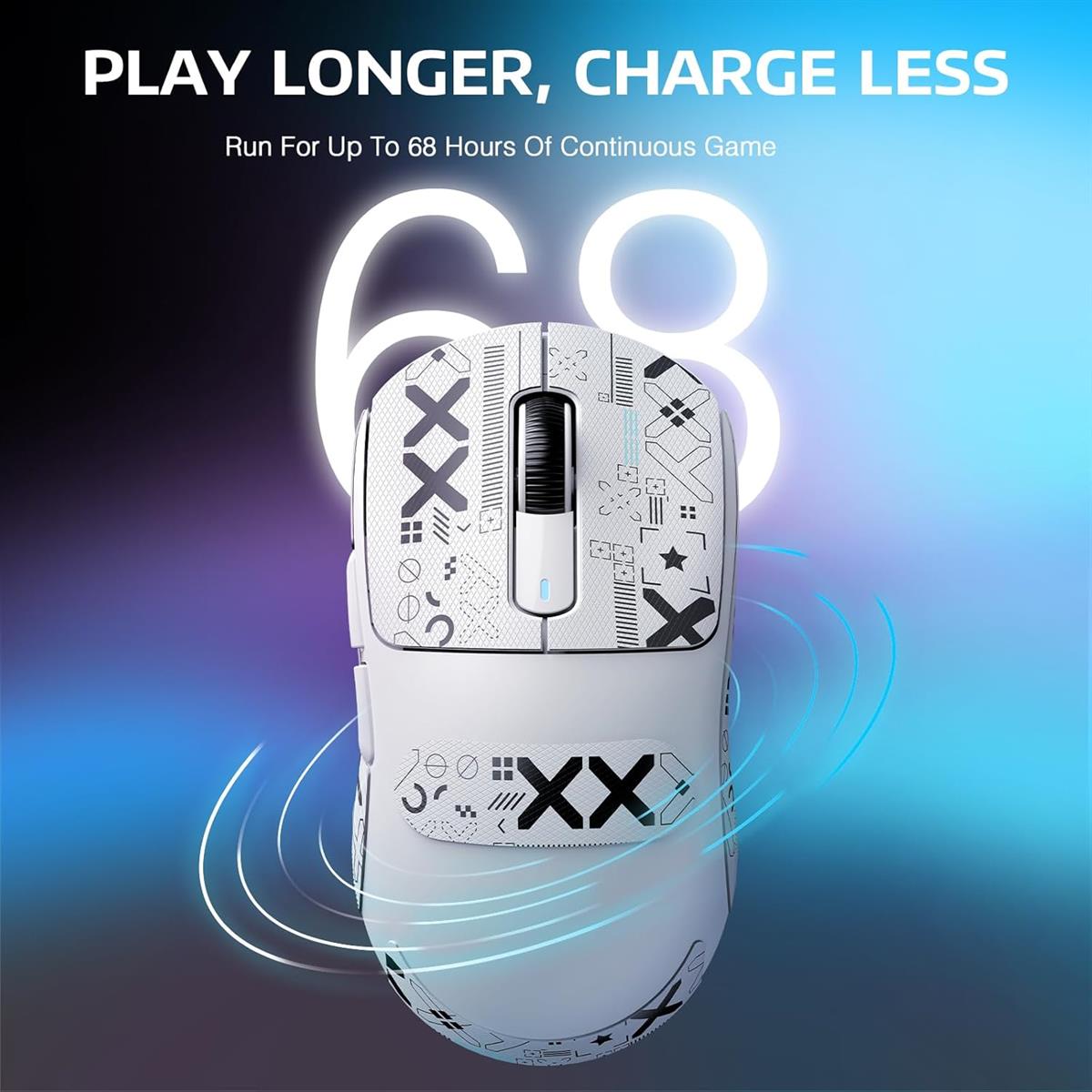 Attack Shark X3 Pro 4K/8K Wireless Gaming Mouse - White - PakByte Computers  