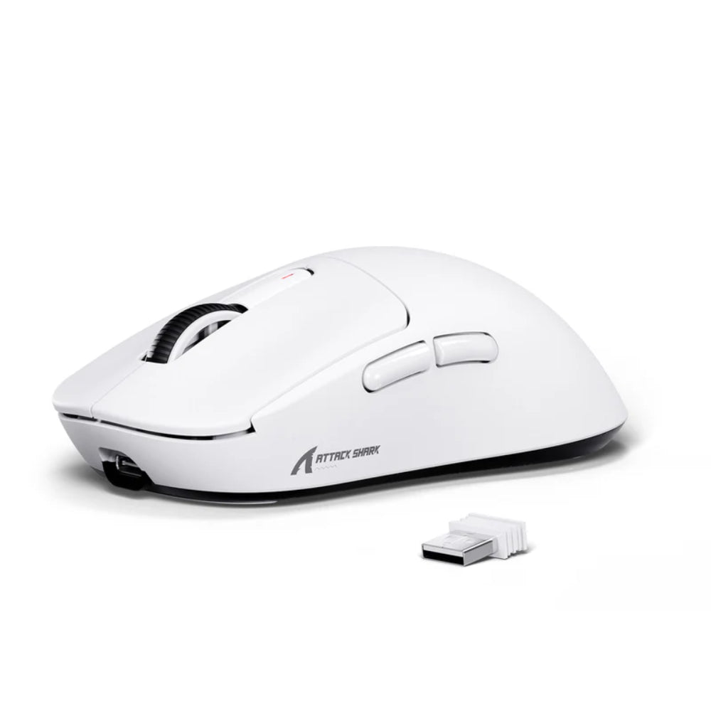 Attack Shark X3 49g Tri-Mode Lightweight Wireless Gaming Mouse - White
