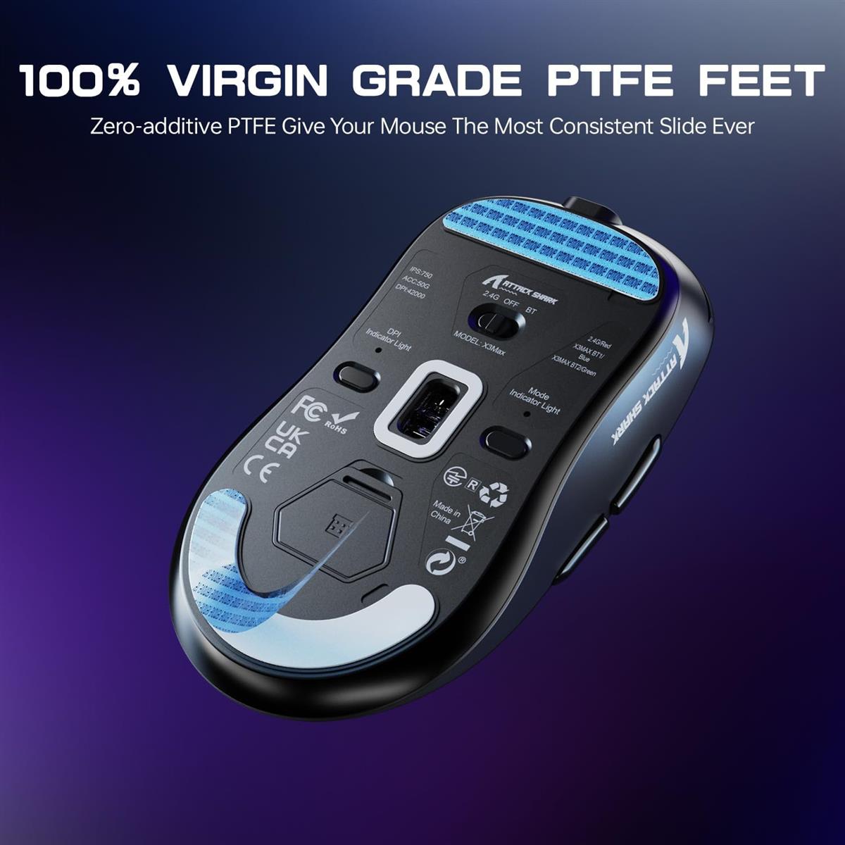 Attack Shark X3 Max Wireless Gaming Mouse - Black - PakByte Computers  