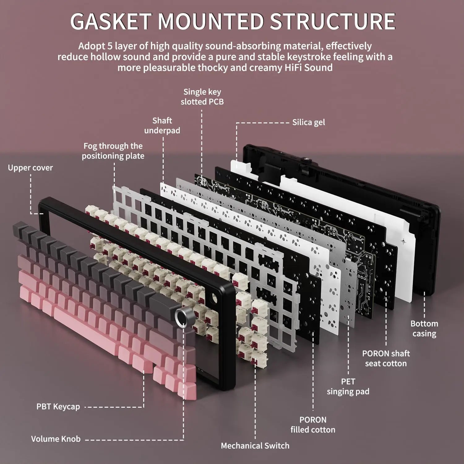 Attack Shark X66 Wireless Mechanical Gaming Keyboard - Blackberry