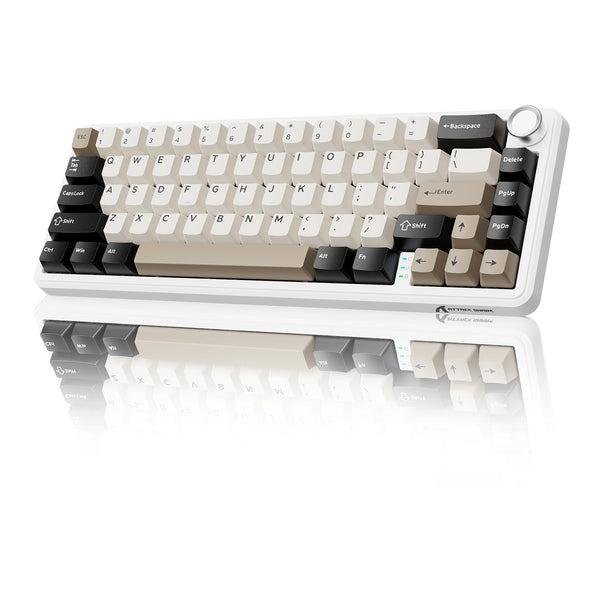Attack Shark X66 Wireless Mechanical Gaming Keyboard - White Cheese - PakByte Computers  