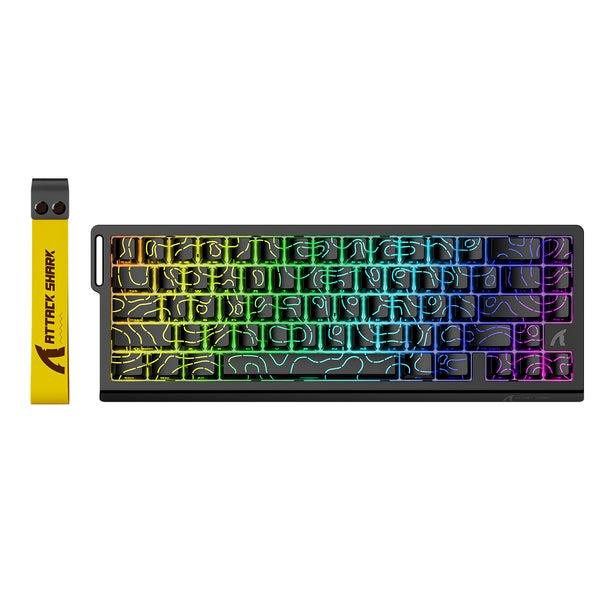 Attack Shark X68 HE 60% Wired Gaming Keyboard - Black Contours