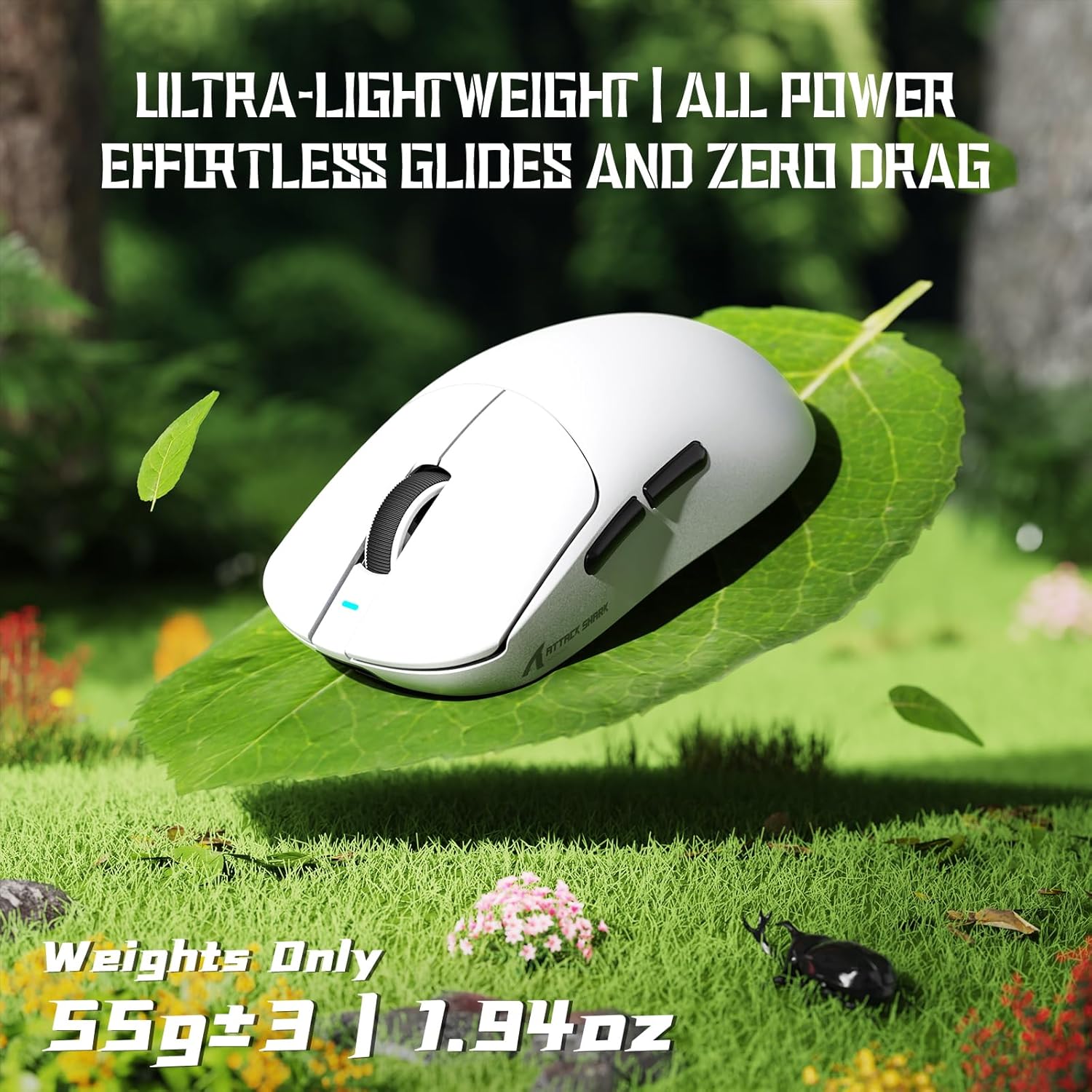 Attack Shark X8 SE Wireless Gaming Mouse - White