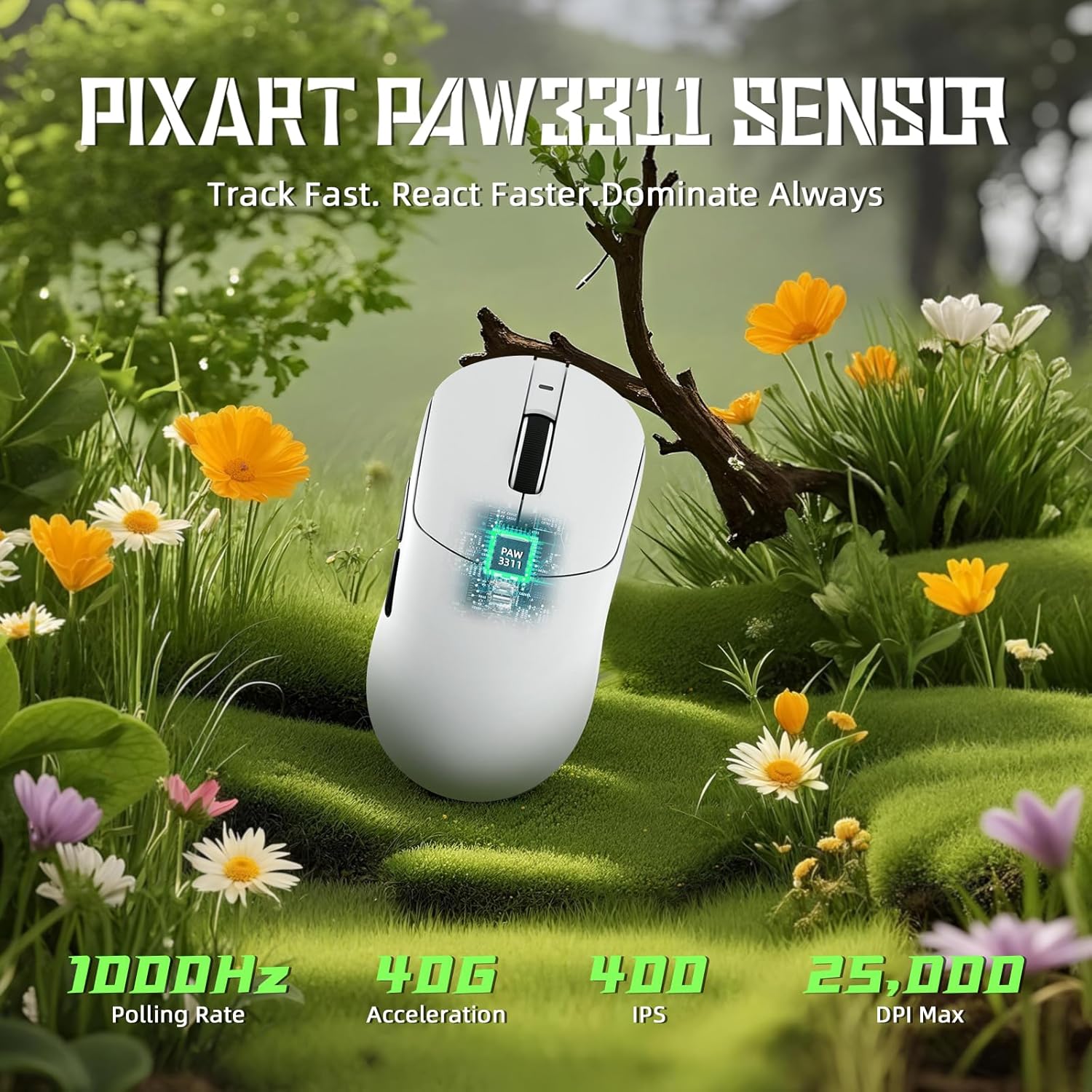 Attack Shark X8 SE Wireless Gaming Mouse - White