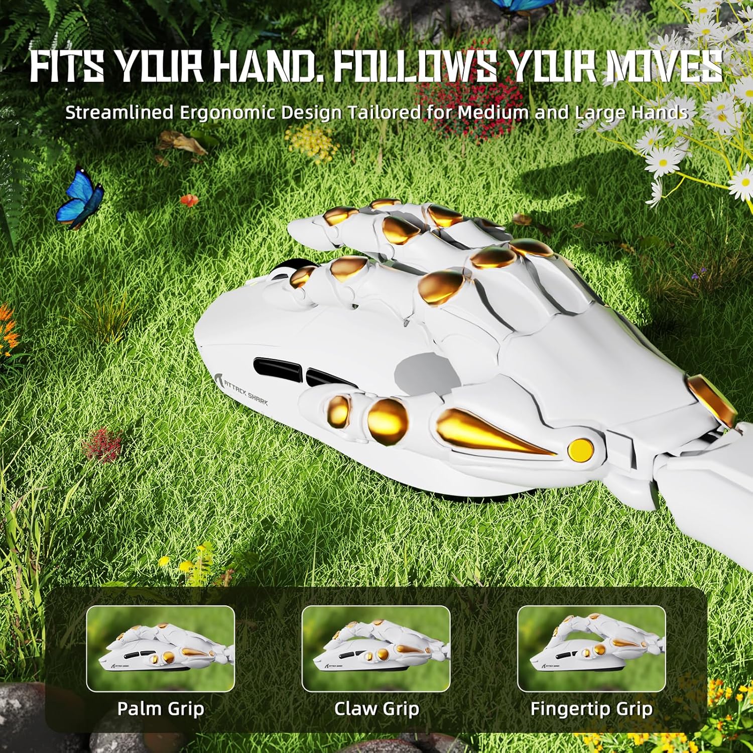 Attack Shark X8 SE Wireless Gaming Mouse - White