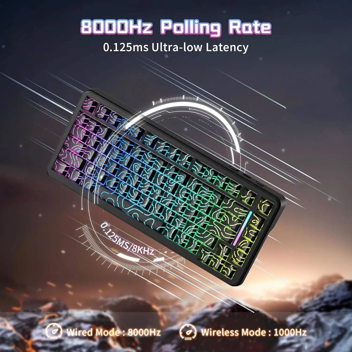 Attack Shark X82 Pro HE Wireless Gaming Keyboard - Black Contour - PakByte Computers  