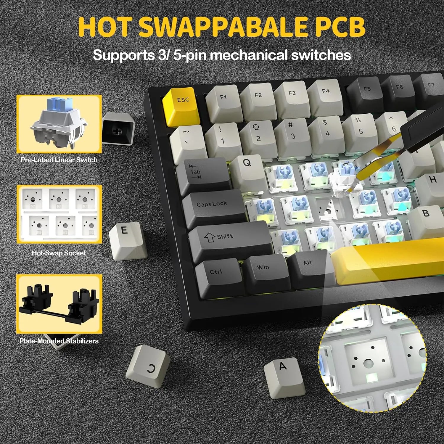 Attack Shark X820 Ultra Wireless Keyboard - Star Black - PakByte Computers  
