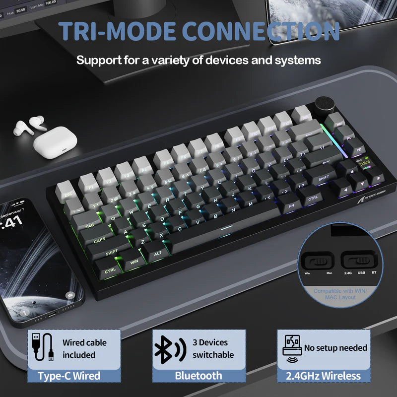 Attack Shark X820 Ultra Wireless Keyboard - Moonlight Gradient