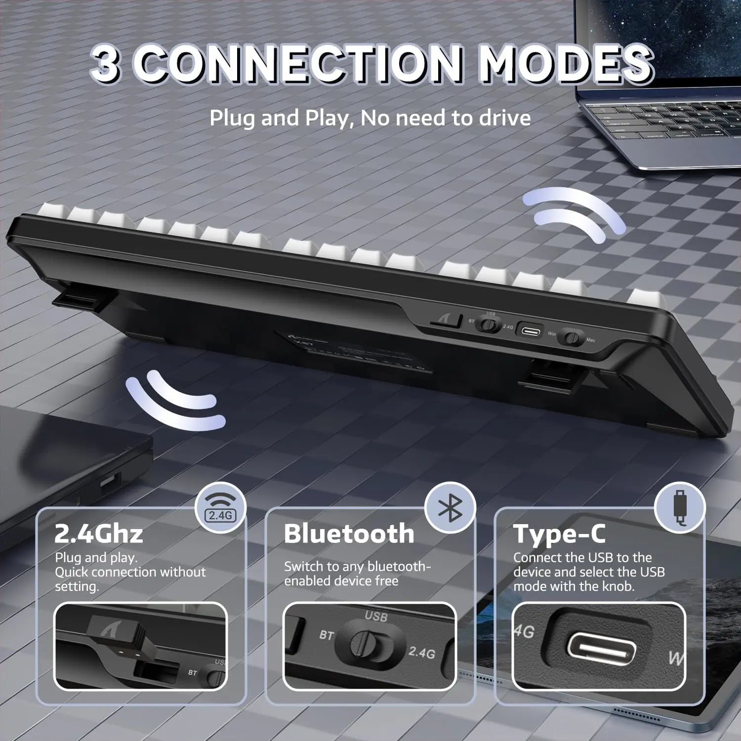 Attack Shark X87 75% TKL Wireless Keyboard - Moon Night - PakByte Computers  