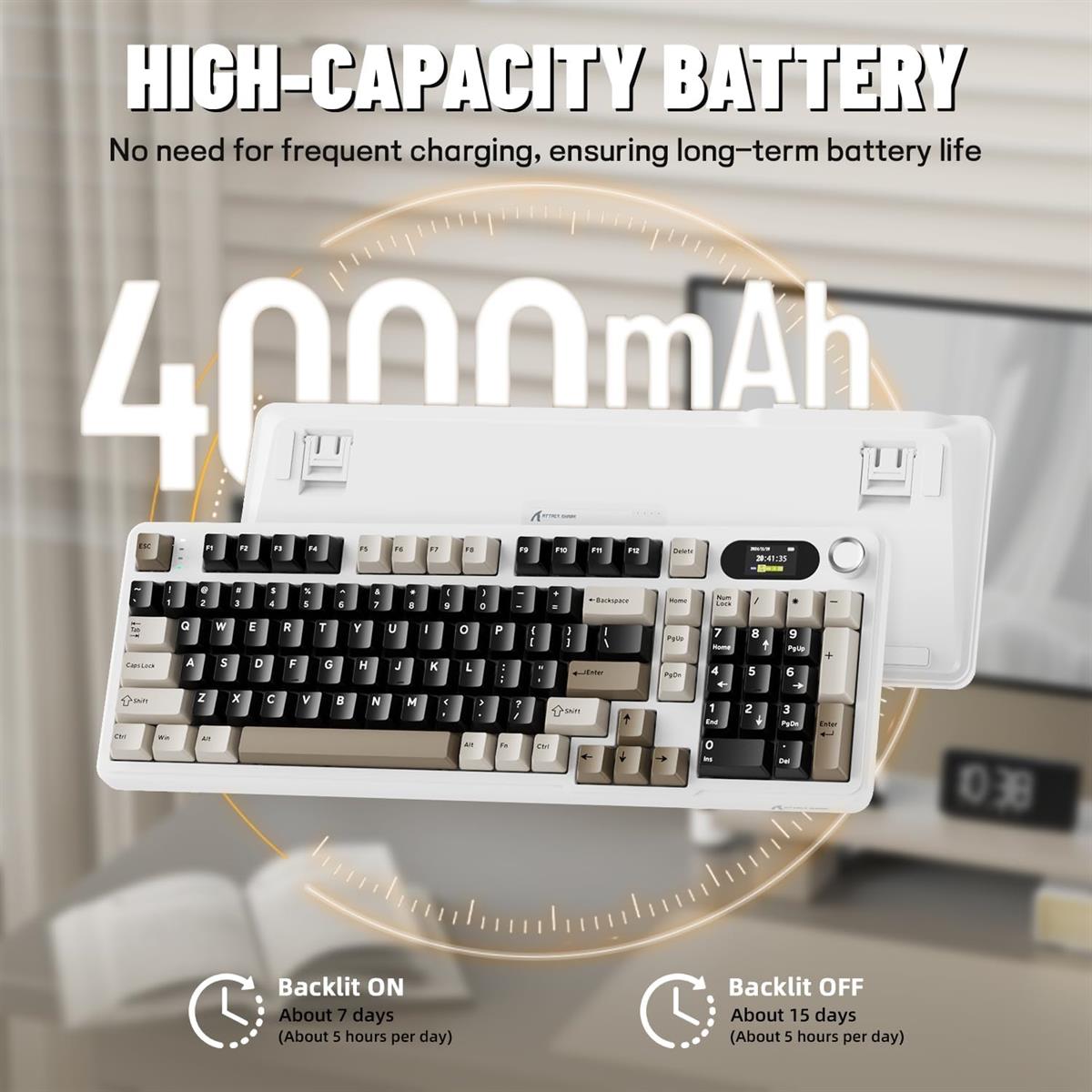 Attack Shark X98 Pro Wireless Mechanical Keyboard - Cheese White - PakByte Computers  