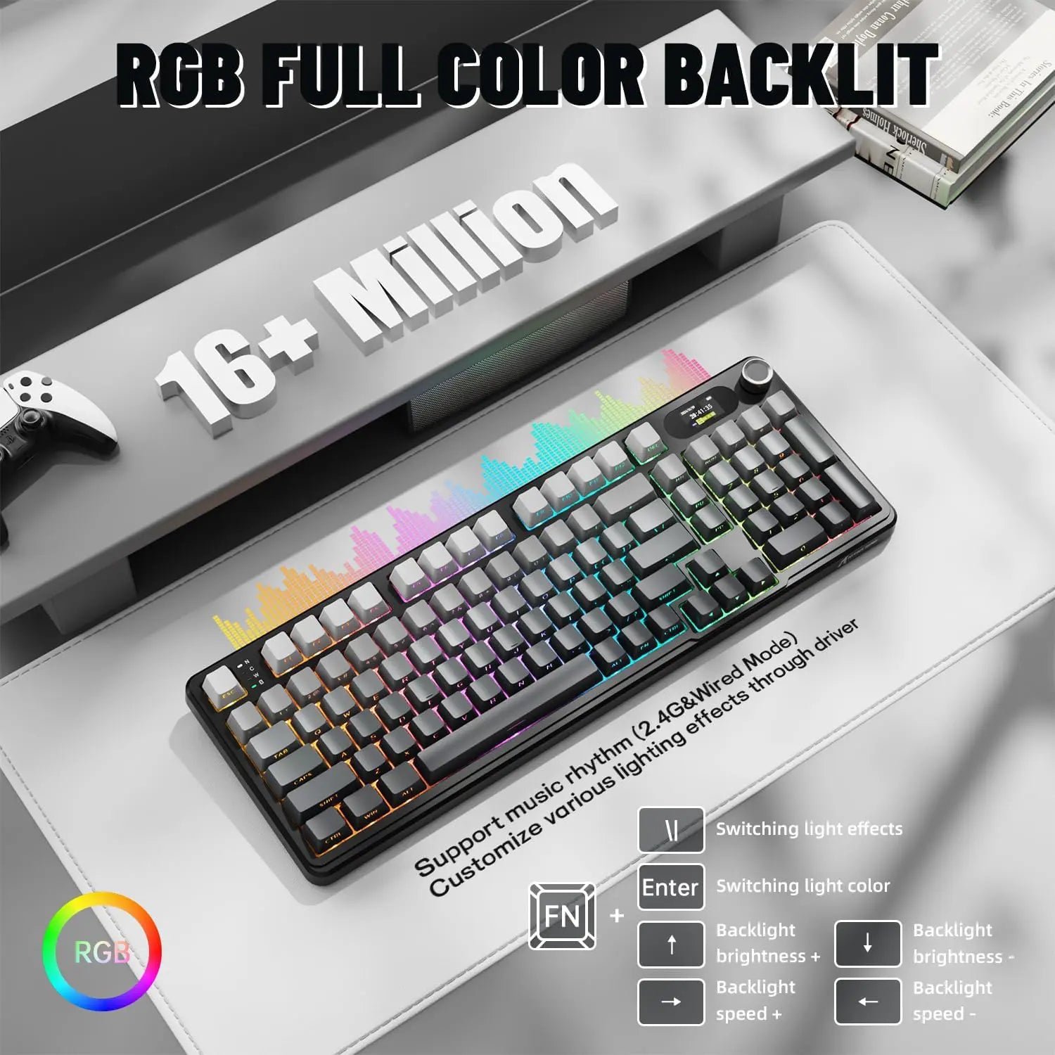 Attack Shark X98 Pro Wireless Mechanical Keyboard - Moonlight - PakByte Computers  