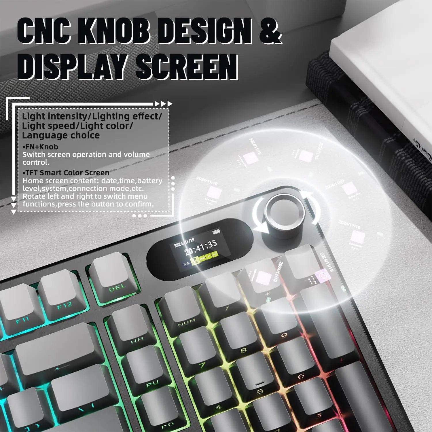 Attack Shark X98 Pro Wireless Mechanical Keyboard - Moonlight - PakByte Computers  
