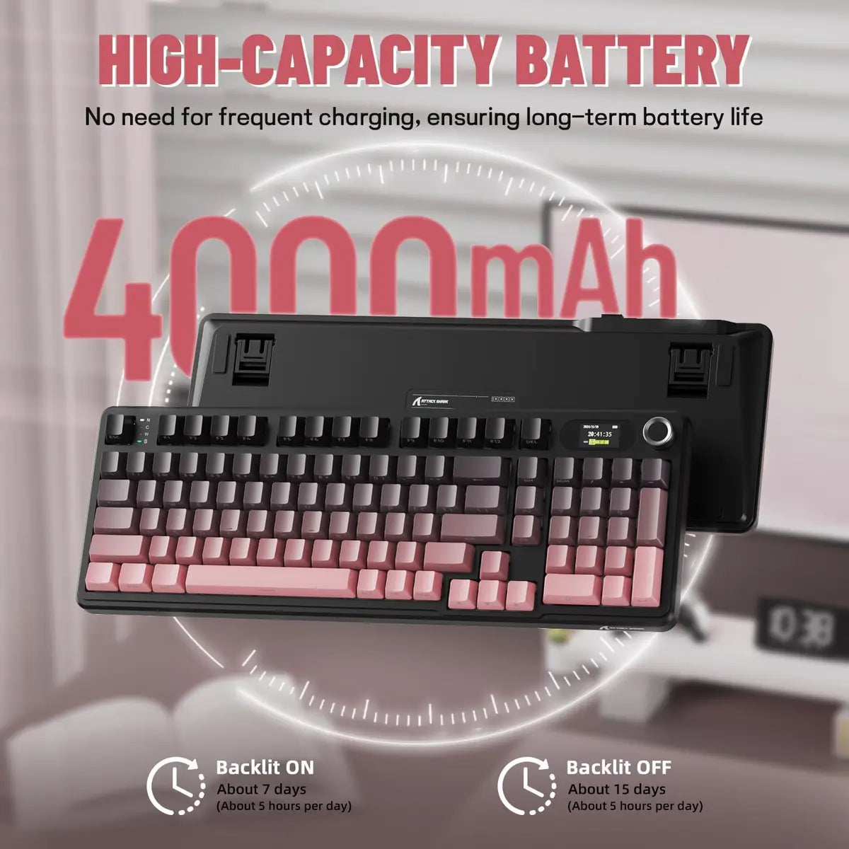 Attack Shark X98 Pro Tri-Mode Wireless Mechanical Keyboard - Blackberry
