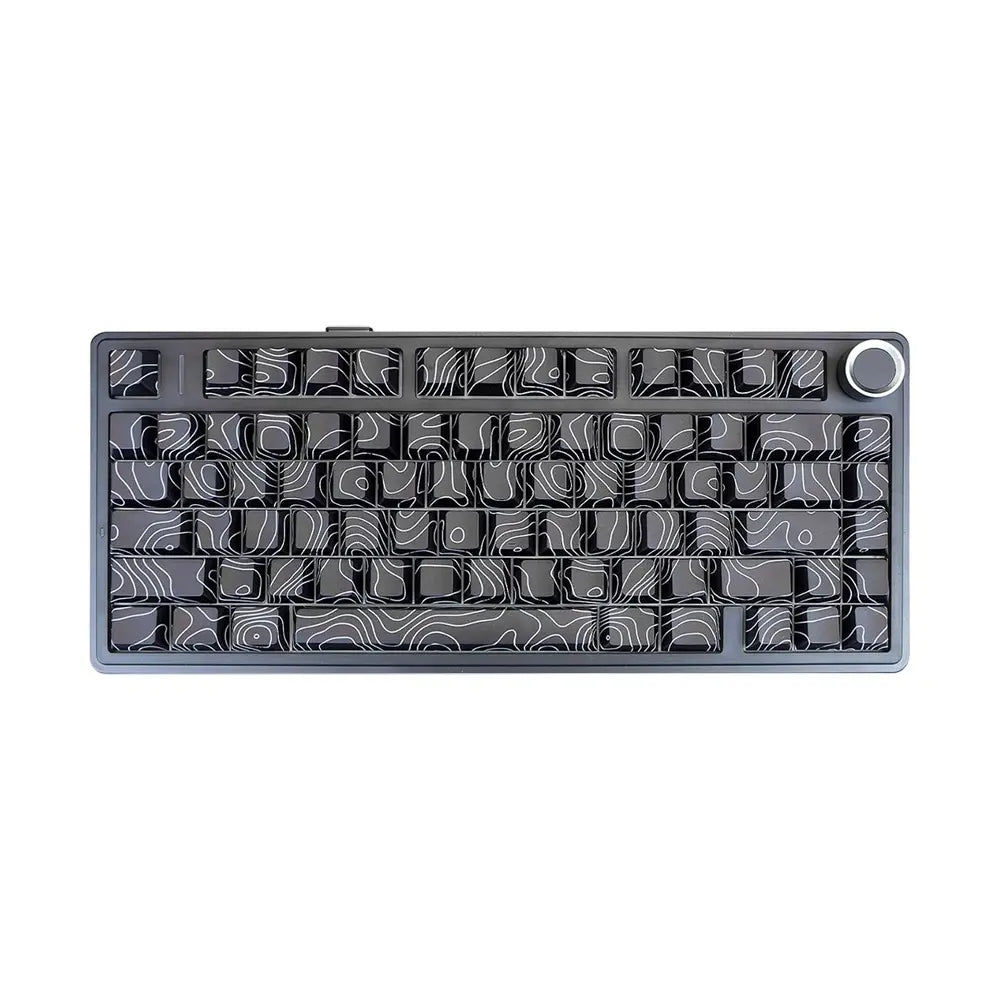 Aula F75 Gasket 75% Wireless Hot Swappable Mechanical Gaming Keyboard-Black Contour