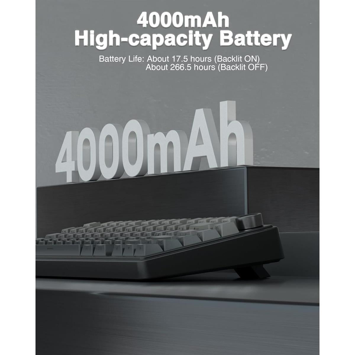 Aula F75 Wireless 75% Gasket Hot Swappable Custom Keyboard -Gradient Gray