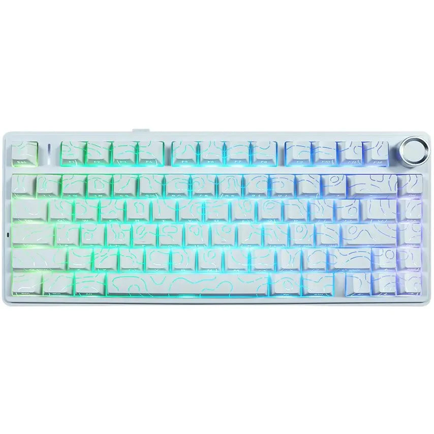 Aula F75 Gasket 75% Wireless Hot Swappable Gaming Keyboard - White Contour