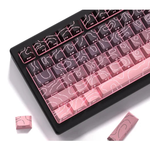 AULA F87 Pro Wireless Mechanical 80% Gasket Hot Swappable Custom Keyboard – Gradient Pink