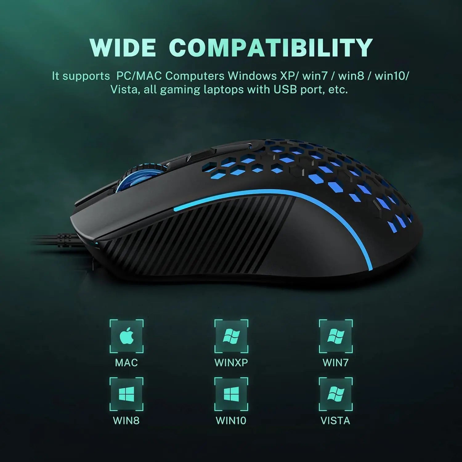 Aula Mountain S11 Ultra-Lightweight Honeycomb Wired Gaming Mouse