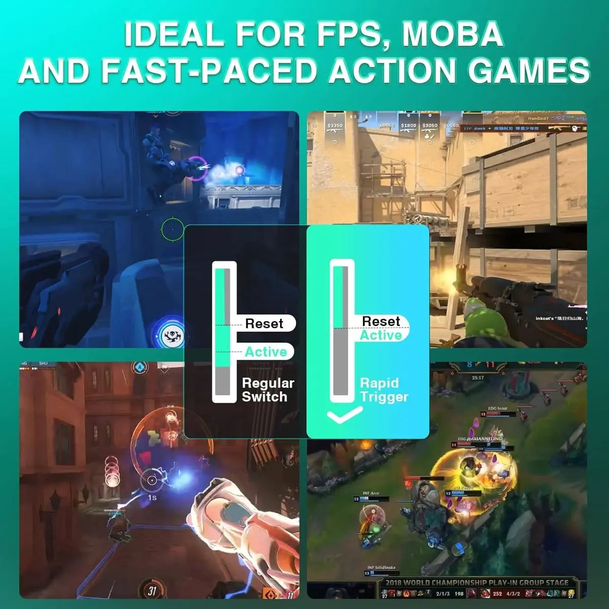 Aula WIN60 HE Max 65% Wired Gasket-Mounted Gaming Keyboard - Grey/Yellow