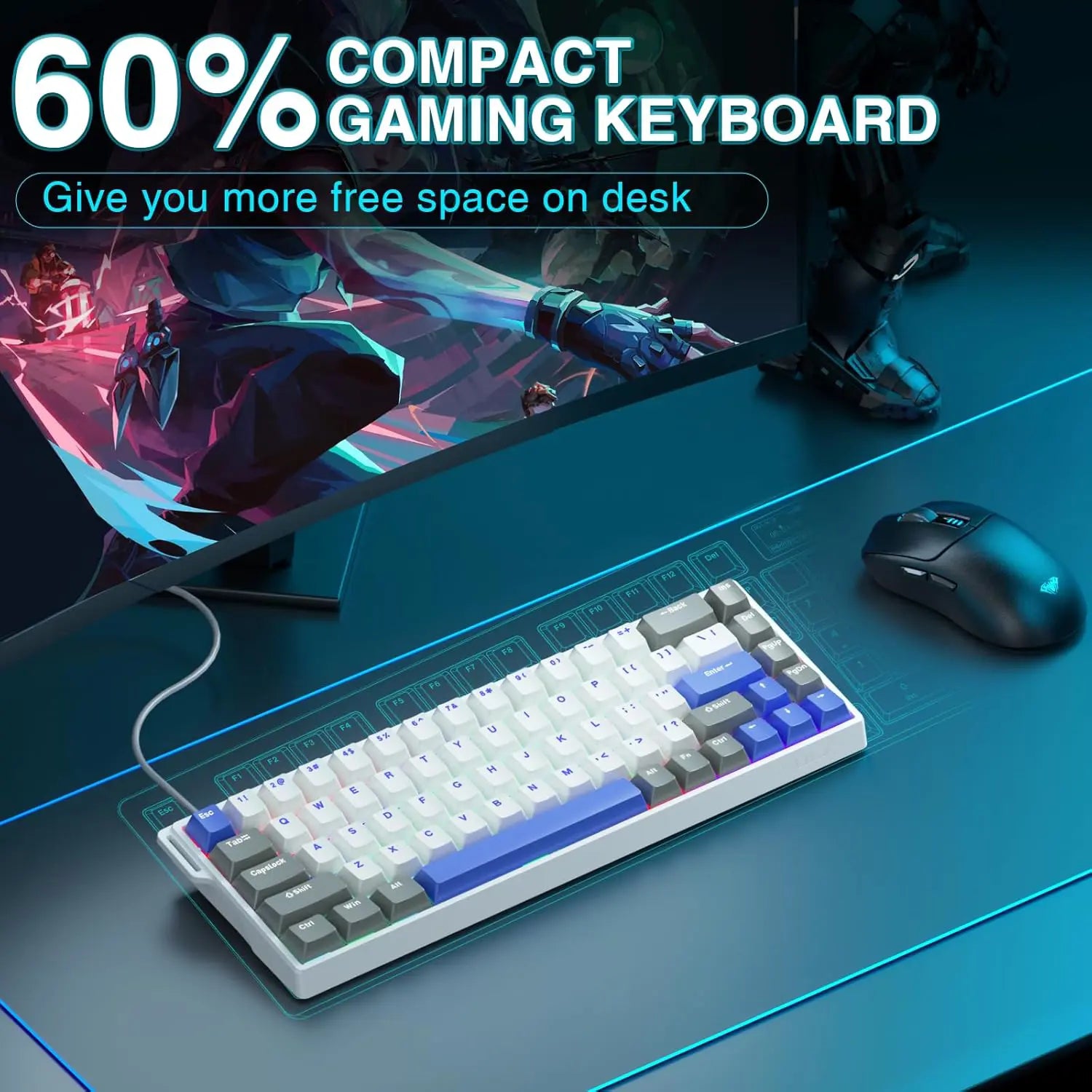 Aula WIN68 HE Max Hall Effect Gaming Keyboard with WingChun Magnetic Switch