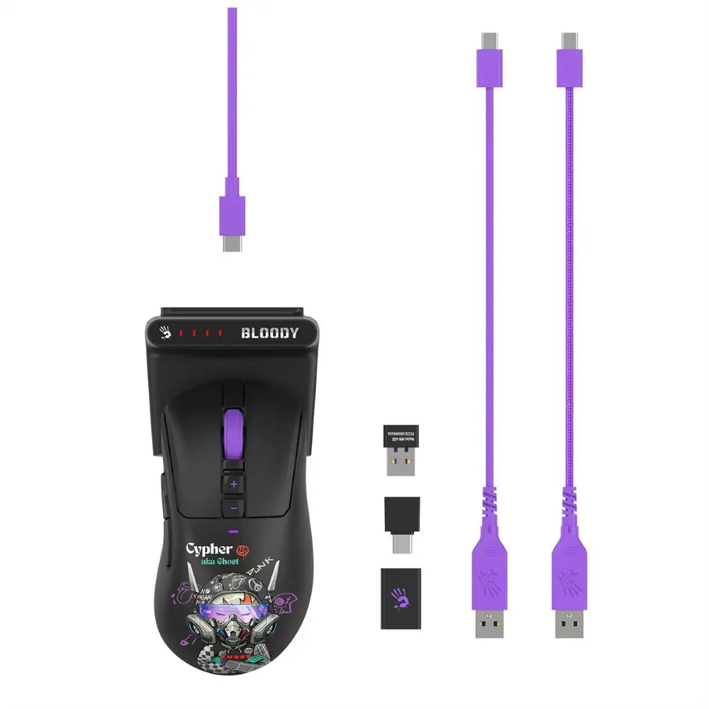 Bloody R73 Ultra Duo Cypher Ghost Dual Mode Wireless Gaming Mouse - PakByte Computers  