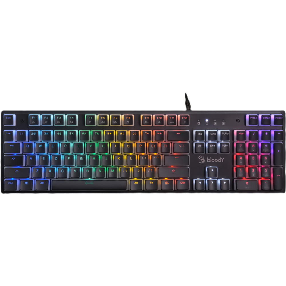 Bloody S520N Mechanical Gaming Keyboard – Red Switches – Pudding Black - PakByte Computers  
