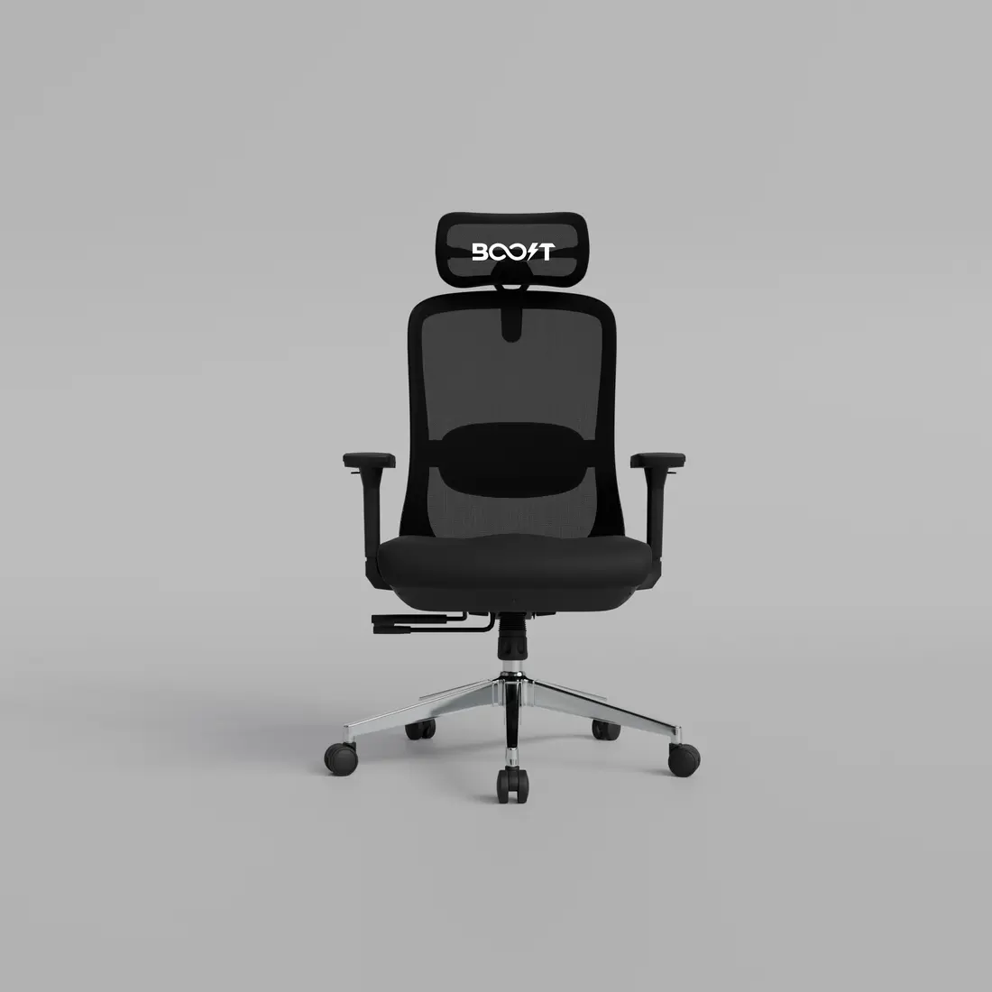 Boost Kinetic Ergonomic Mesh Chair with Electric Massager - Black