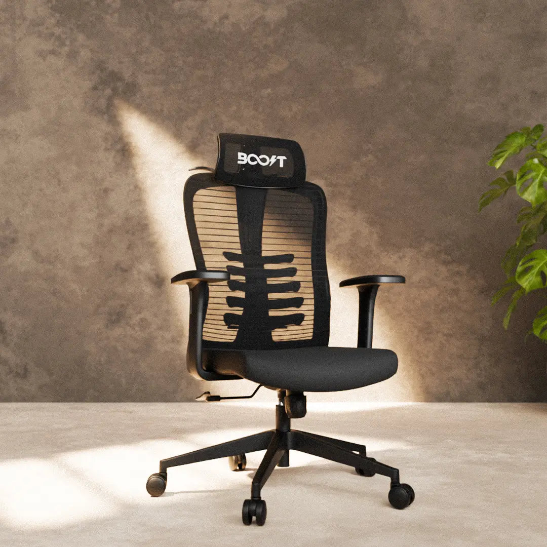 Boost Momentum Ergonomic Mesh Chair - Black