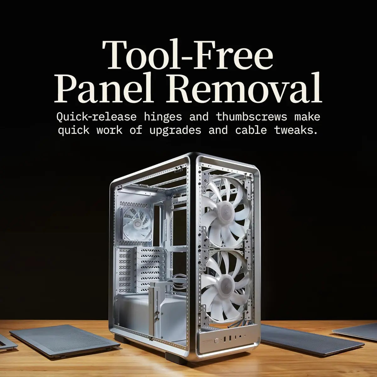 Cooler Master MasterFrame 500 Mesh ARGB PC Case - Silver