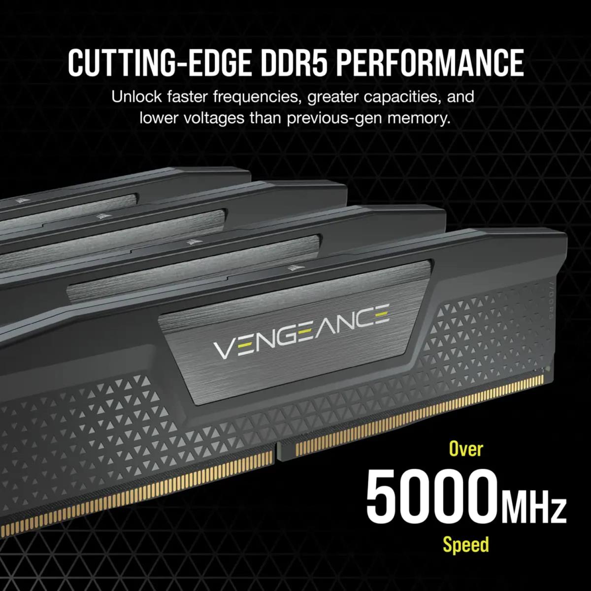 Corsair Vengeance 32GB (1x32GB) 5600MHz C40 DDR5 DRAM Memory Kit - Black - CMK32GX5M1B5600C40 - PakByte  