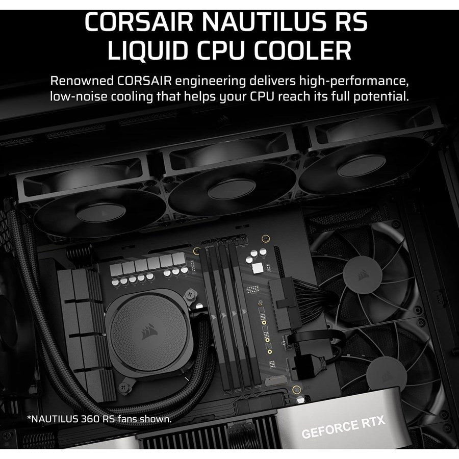 CORSAIR Nautilus 240 RS Liquid CPU Cooler – 240mm AIO - Black - CW-9060088-WW - PakByte  