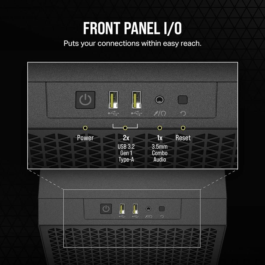 Corsair 3000D Airflow Mid-Tower ATX Case - Black - PakByte Computers 