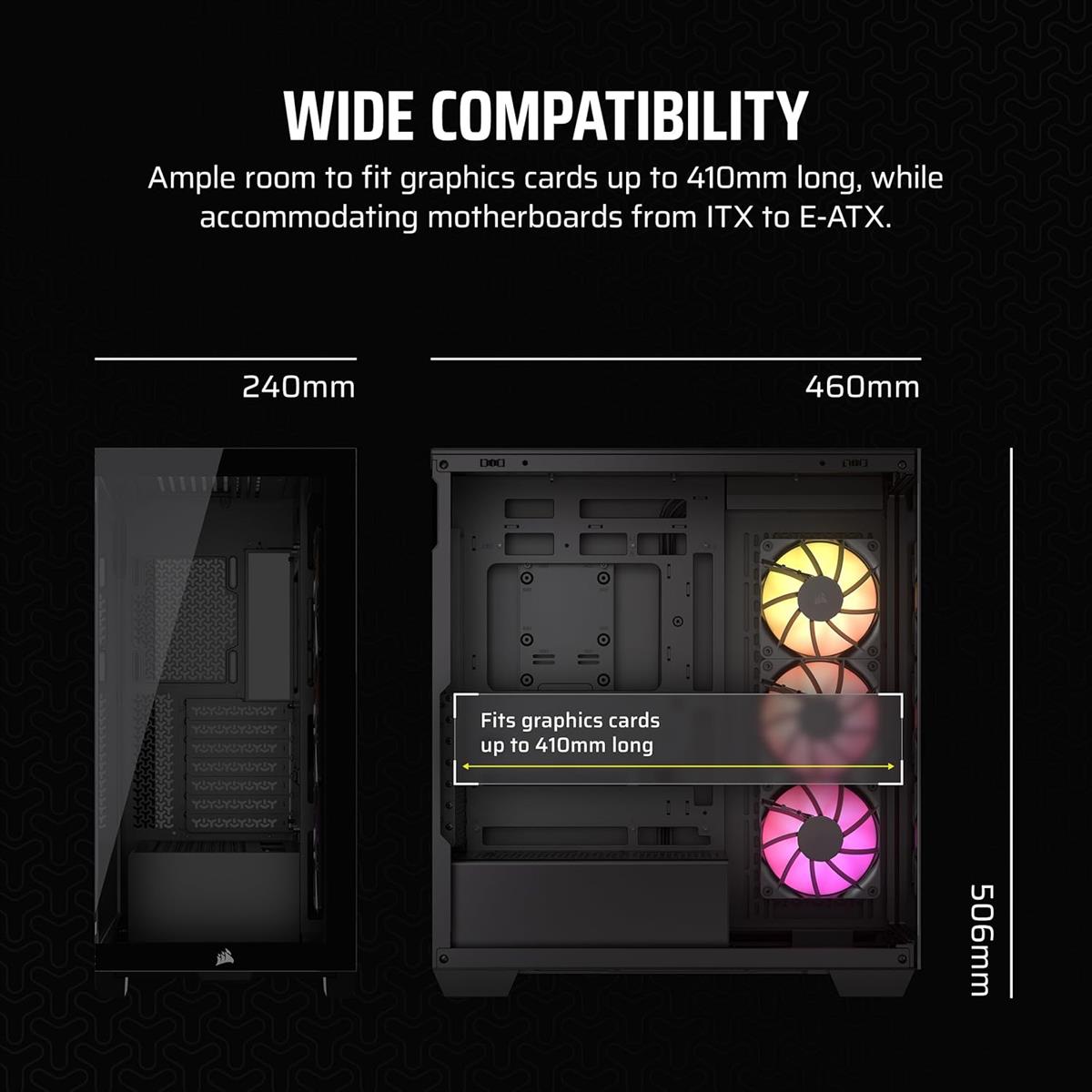 Corsair 3500X ARGB Mid-Tower ATX PC Case – Black - PakByte  